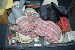 Two Crates of Household Goods, Pottery, Glassware