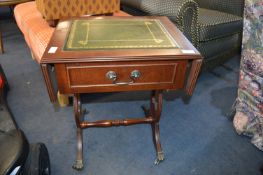 Mahogany Reproduction Drop End Occasional Table in