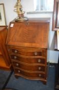Figured Mahogany Bureau with Fitted Interior