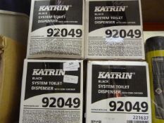 *Four Katrin Black Cistern Toilet Dispensers