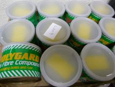 12 Tins of Polygard Glass Fibre Compound Kit No.0.