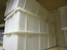 *Three Plastic Storage Crates