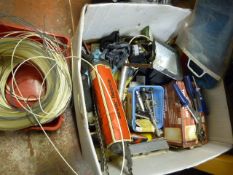 Box Containing Wire Wool, Drill Bits, Lighting, As
