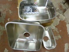 *Three Assorted Stainless Steel Sinks