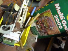 Box of Door Handles, Locks, Assorted Tools & Fitti