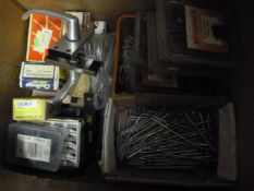 Box of Nails Screws, Lock, Door Handles