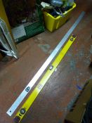 Spirit Level and Homemade Rule with Level