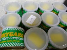 12 Tins of Polygard Glass Fibre Compound Kit No.0.