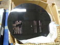 *CDA Circular Black Glass 70cm Extractor (Chip to