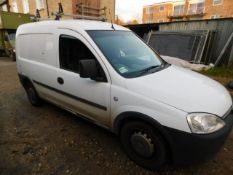 * Newbury- Vauxhall Combo 1700CDTI index FB57KJY 100k plus MOT 06/2020