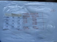 *500x800 Flat White Heated Towel Rail