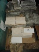 *16 Boxes of 10x20cm Matt White Wall Tiles