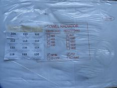 *500x800 Flat White Heated Towel Rail