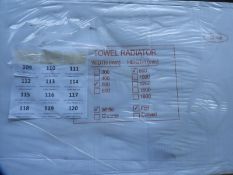 *500x800 Flat White Heated Towel Rail
