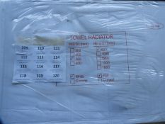 *500x800 Flat White Heated Towel Rail