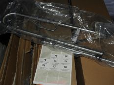 *Chrome Disabled Toilet Hinged Grab Rail