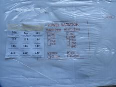 *500x800 Flat White Heated Towel Rail