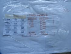 *500x800 Flat White Heated Towel Rail