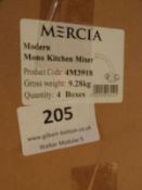 *Four Mercia Modern Monobloc Kitchen Mixer Taps (C