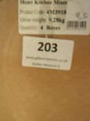 *Four Mercia Modern Monobloc Kitchen Mixer Taps (C