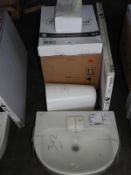 *Cloakroom Set Comprising of WC, Basin and Towel Rail