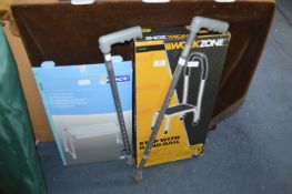 Shower Stool, Workzone Step with Hand Rail and Two