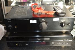 Denon Amplifier and CD Player