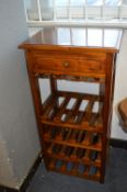 Wooden Wine Rack with Storage Drawer