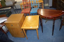 Half Moon Occasional Table, Side Table and a Bedsi