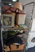 Cage of Household Goods, Lamps, Umbrellas, Boots,