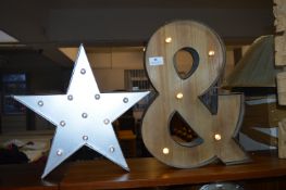 Two Illuminated Signs