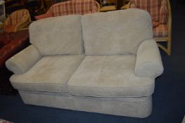 Two Seat Sofa with Beige Upholstery