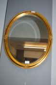 Oval Gilt Framed Wall Mirror