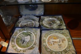 Four Samuel Smith Old Brewery Plates and a Chinese