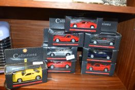 Eight Diecast Metal Collectors Cars; Ferraris by S