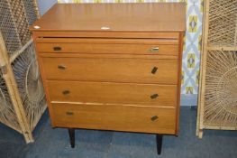 Retro Teak Bedroom Chest of Four Drawers