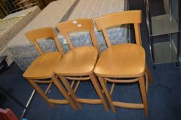 Three Beech Kitchen Stools
