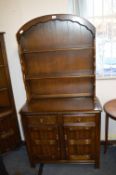 Dark Oak Dresser with Jacobean Style Doors