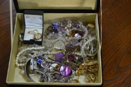 Tray Lot of Costume Jewellery, Watches, etc.