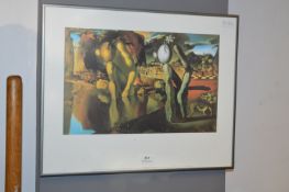 Framed Salvador Dali Print - Metamorphosis of Narc