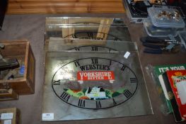 Six Websters Yorkshire Bitter Clock Pub Mirrors