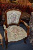Embroidered Salon Chair