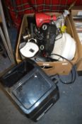 Box of Electricals; Coffee Machine, Kettles, etc.