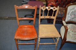 Two Vintage Wooden Chairs