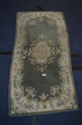 Green Indian Rug 100% Wool 4'6