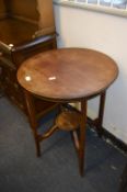 Inlaid Mahogany Circular Side Table