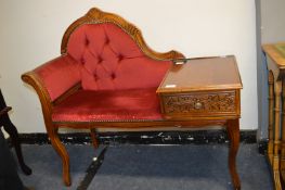 Upholstered Telephone Seat
