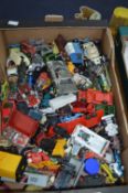 Box of Corgi, Matchbox and Other Playworn Diecast
