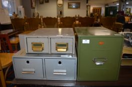 Three Set of Vintage Metal Storage Drawers