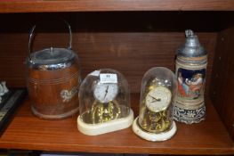 Biscuit Barrel, Two Clocks and a Stein